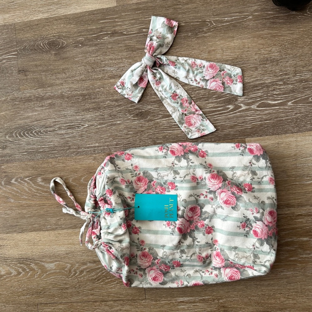 NWT Posh Peanut Pink and Green Floral Pajama Set - Picture 7 of 8